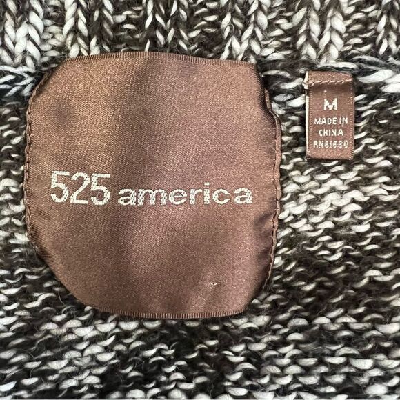 525 America Wool Blend Marled Knit Ombré Fit & Flare Peplum Wrap Cardigan, Med - Picture 11 of 15